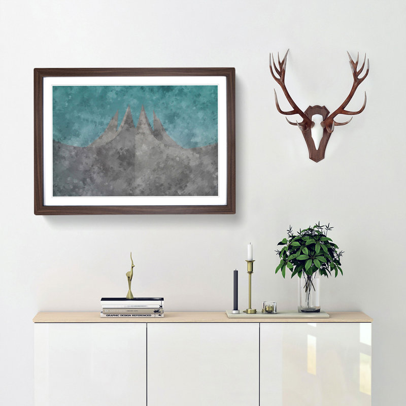 Tempodrom in Berlin - Picture Frame Painting Print, 45cm H x 63cm W x 2cm D, Walnut Framed