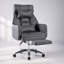 Fauteuil de bureau pivotant ergonomique avec soutien lombaire et appui-tête, haut dossier en cuir pour un confort et un style ultimes