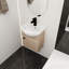 Meuble-lavabo de petite taille avec lavabo en céramique