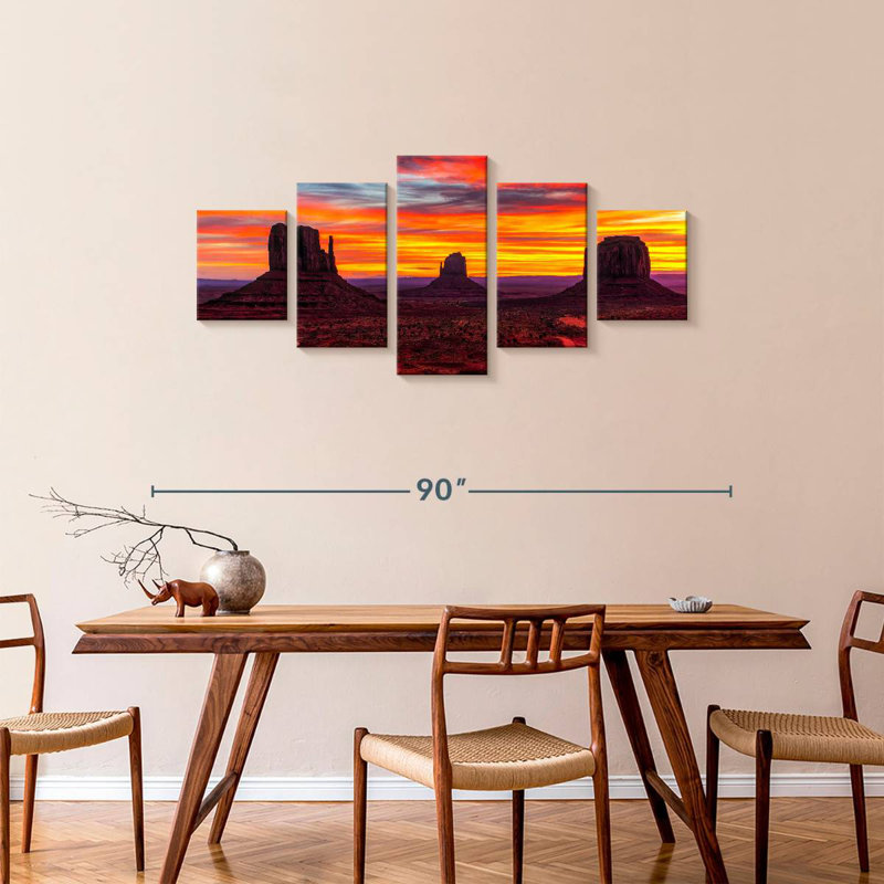 Alvord Monument Valley At Sunset, 34" H x 74" W