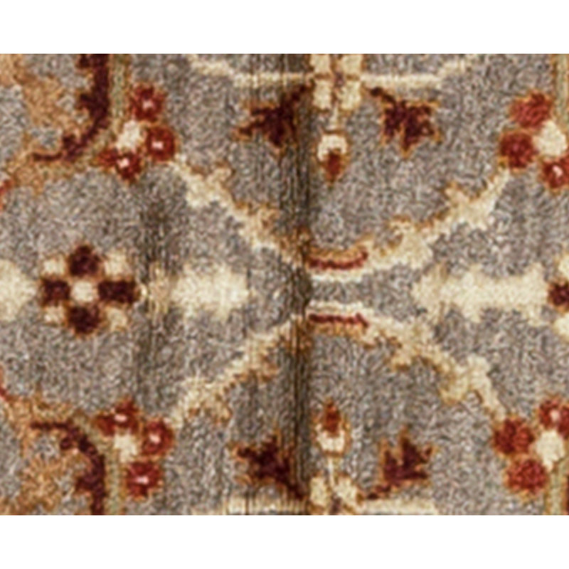 High-Quality Hand-Knotted Grey And Amber Area Rug