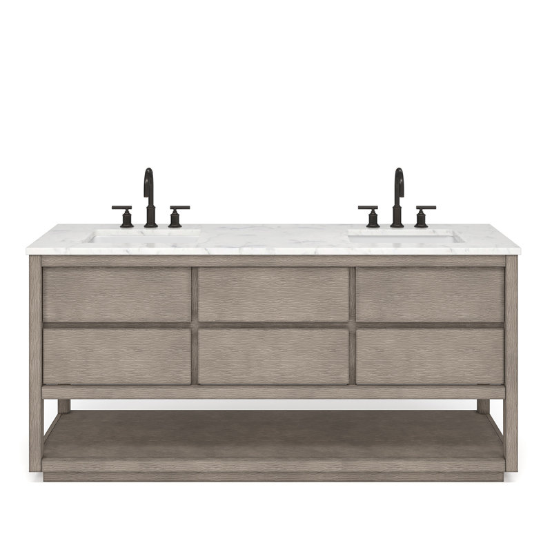 72'' W Double Vanity, Grey Oak