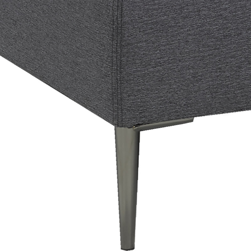 Canapé modulaire de 83 po faisant face à la droite 83 po, 100% polyester gris anthracite