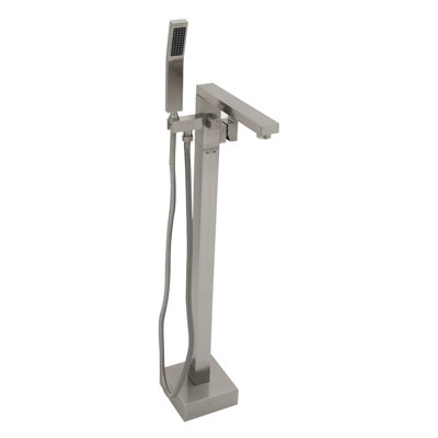 Robinet de baignoire autoportant à fixation au sol Robinet de baignoire en laiton avec douche à main