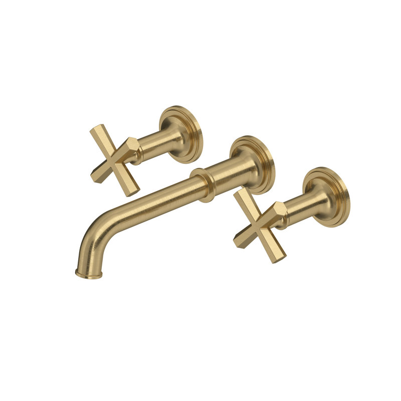 San Giovanni Wall Mount Lavatory Faucet Trim, Antique Gold