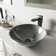 Simply Silver Glass Circular Vessel Bathroom Sink with Faucet