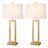 Samarah 28.5" Metal Table Lamp Set with USB, Type-C Ports and Built-in Outlet-507197053