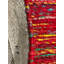 Tapis rouge / jaune en coton / laine 6 pi x 9 pi fabriqué à la main sans motif et non uni