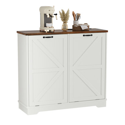 Double Tilt Out Trash Can Cabinet