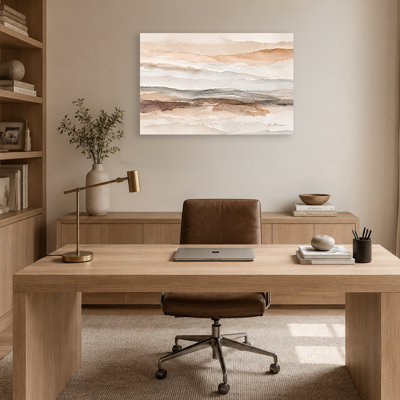 Coastal Strata Wrapped Canvas Wall Art