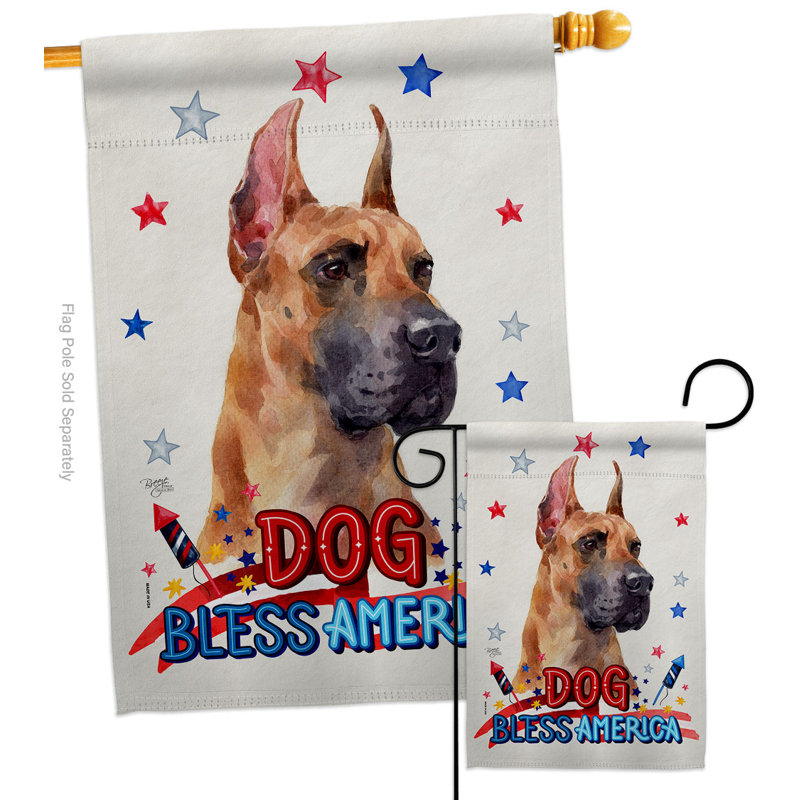 Double Sided 40 in. H x 28 in. W Polyester Animal House Flag
