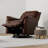 Global Home Swivel Glider Recliner With Manual Footrest In Brazil Cognac-636018541