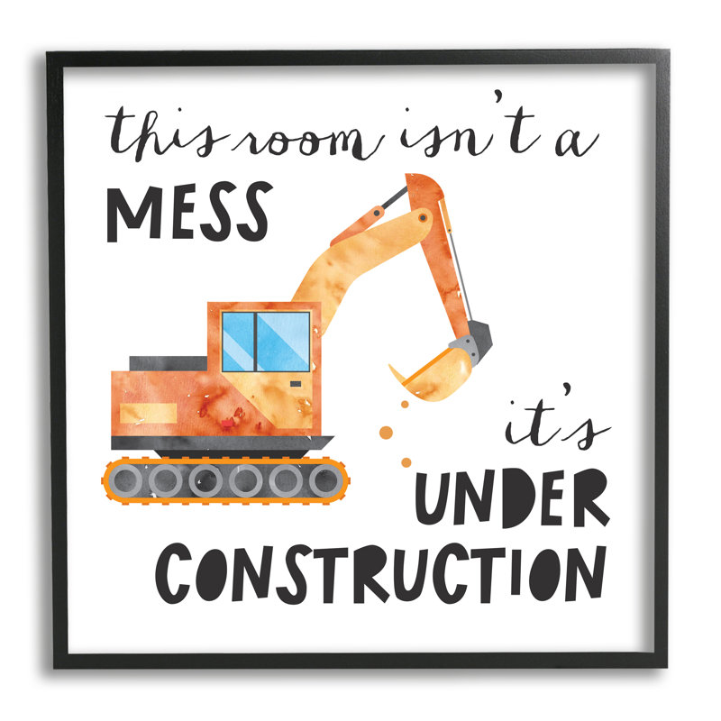 «This Room Is Under Construction», art mural sur toile surdimensionné pour enfants par Jennifer Mccully