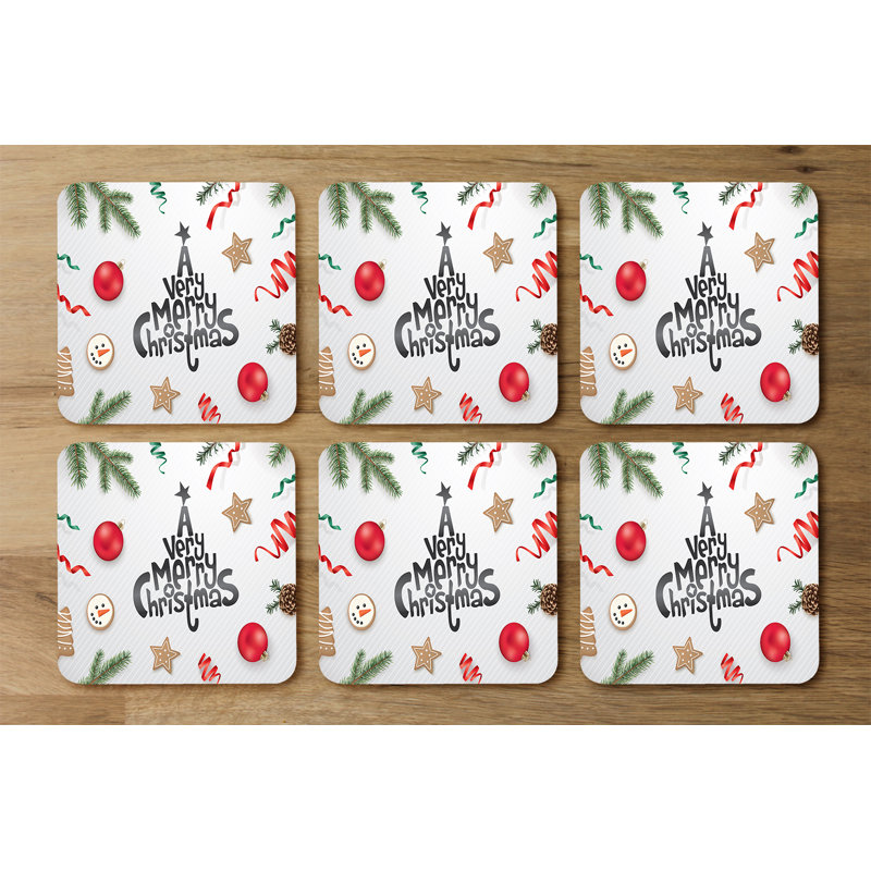 Square 6 Piece Coaster Set