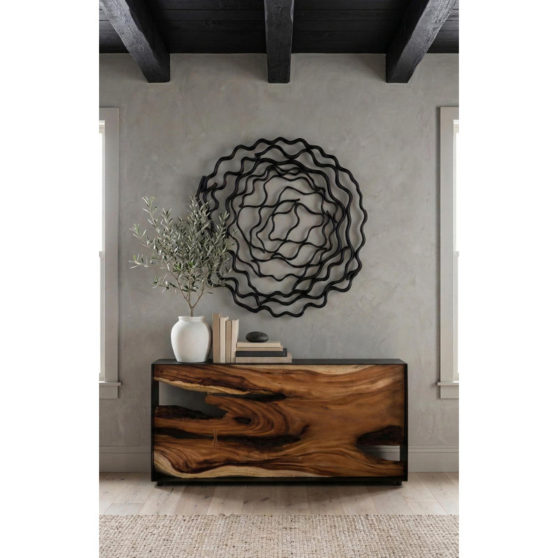 Vine Wall Flower, Large, Black