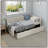Modern Style Twin Size L Shape Corner Bed, Linen Upholstered Daybed With Two Storage Drawers For Space Efficiency-1658108231