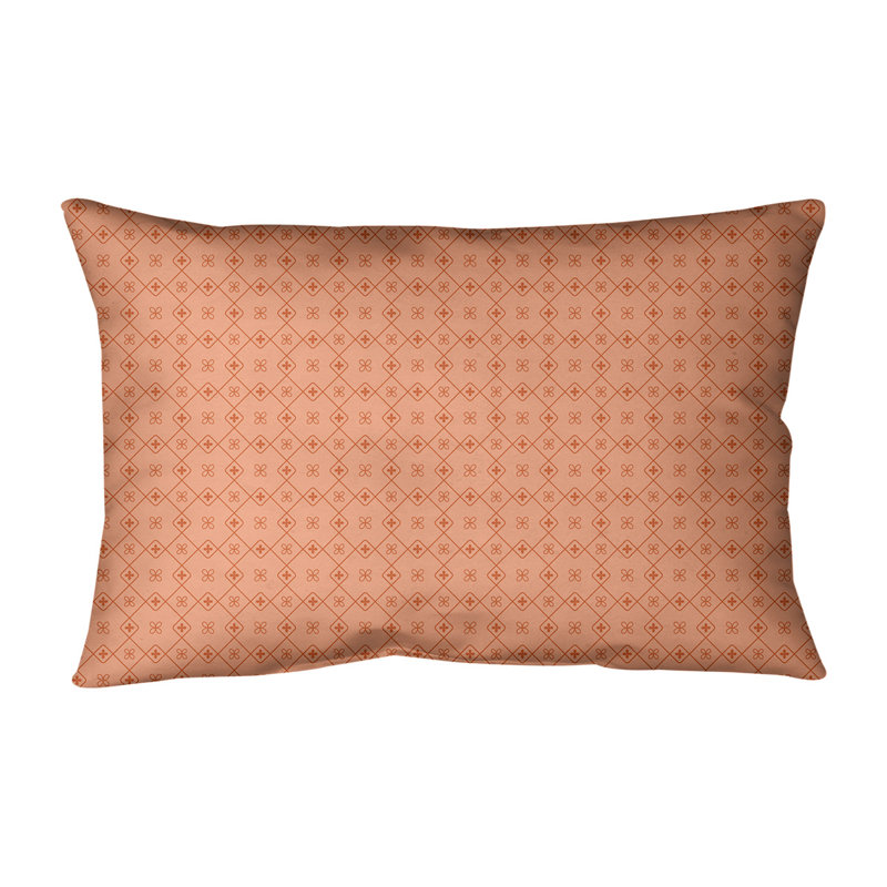 Coussin lombaire en coton Katelyn Elizabeth Doily, Pas de bourre, Orange