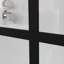 Écran de douche 46 po x 72 po noir pour porte en verre trempé, cadre de support supérieur fiable