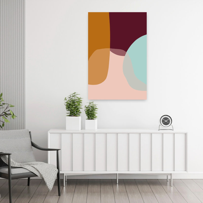 Art contemporain abstrait coloré, H 36 po x l 24 po