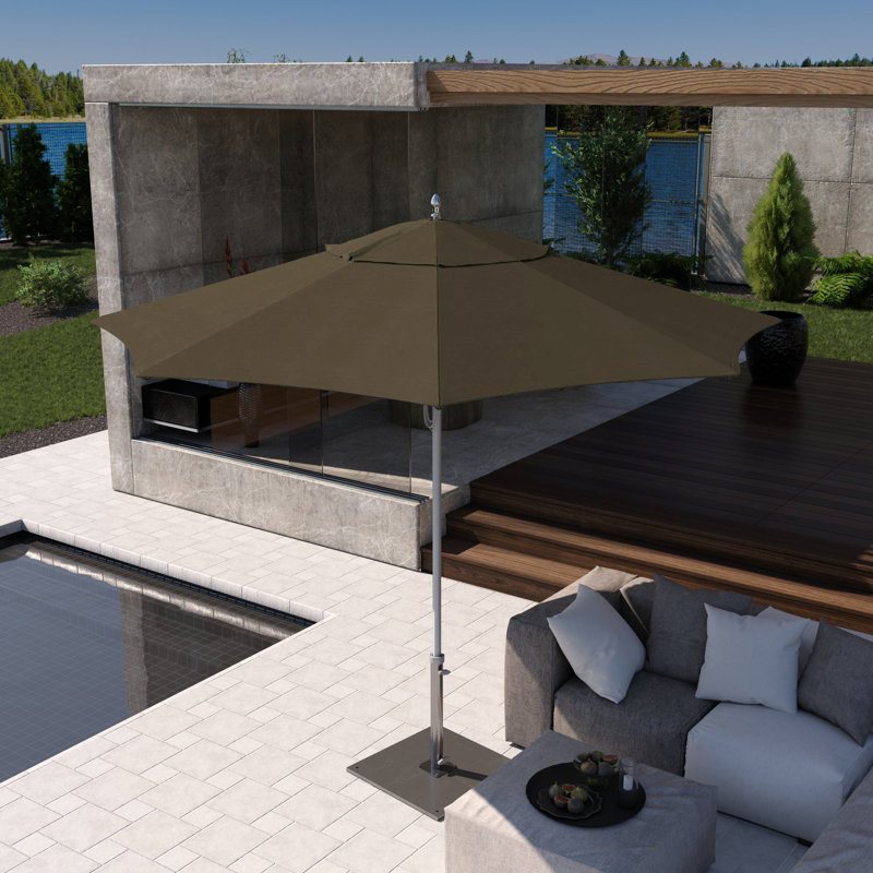 Parasol de marché 9 pi Caelo, Taupe