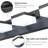 Hanzlah Modern 6-Light Black LED Vanity Mirror Light Fixture For Bathrooms And Makeup Tables 
