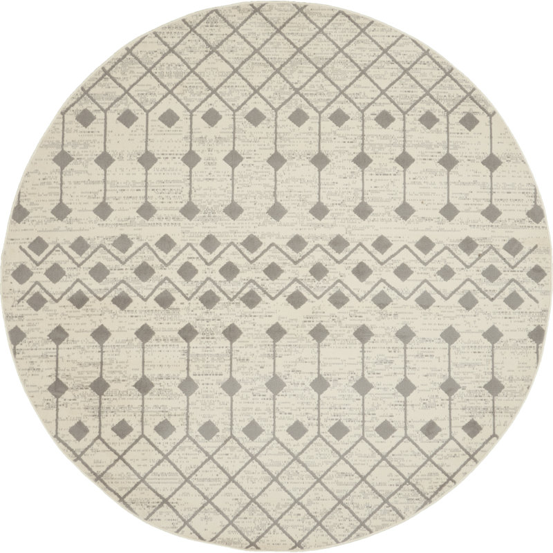 Vigue Geometric Indoor Rug, Round 8'