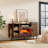 Modern Fireplace Tv Stand For Tvs Up To 80'', Fluted Entertainment Center With Electric Fireplace, Media Console Cabinet For Living Room-405256779