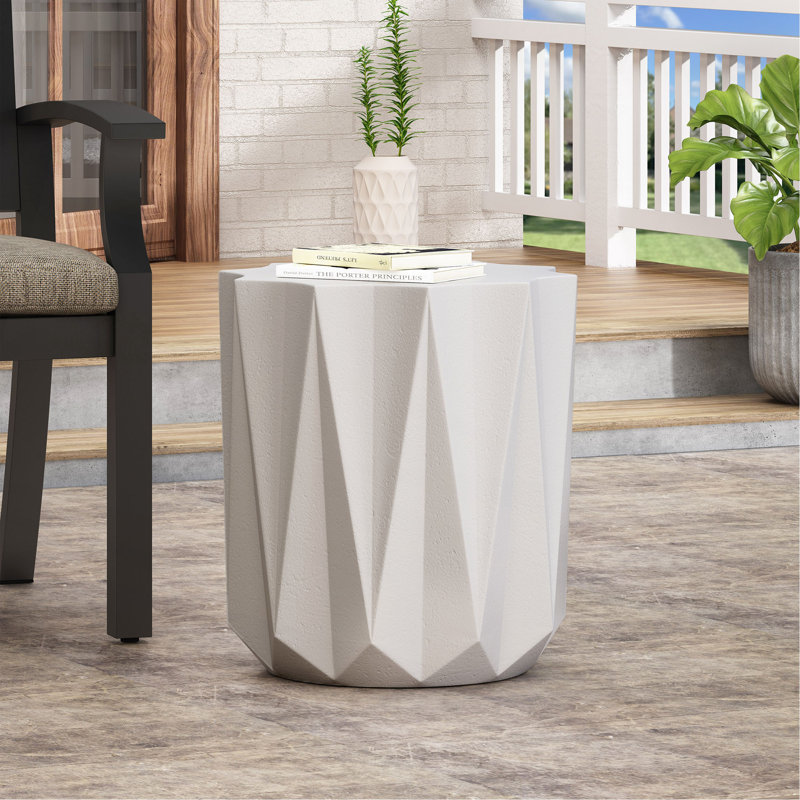 Table d'appoint d'extérieur en béton léger