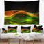 Abstrait vert jaune et tapisserie noire-28505425
