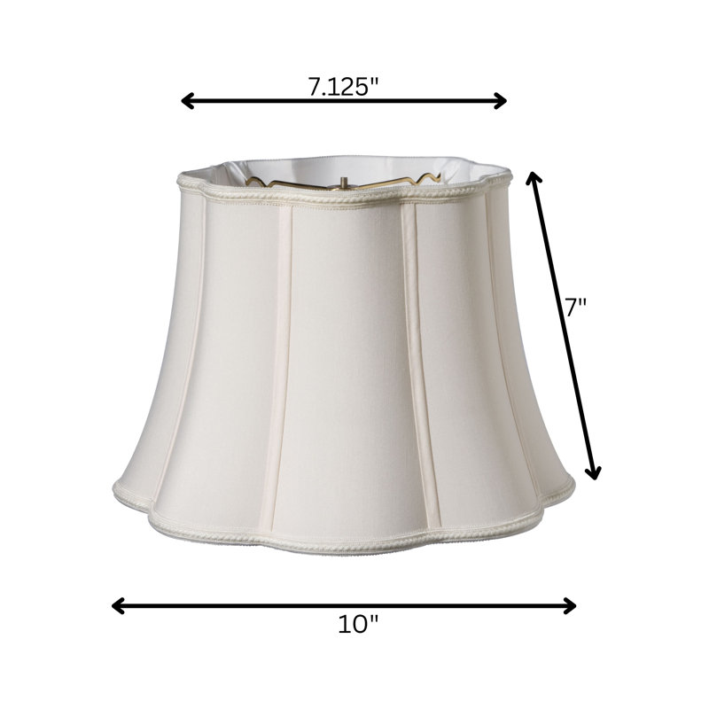 Abat-jour cloche en soie / shantung (araignée), Crème