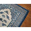 Tapis mongol antique blanc et bleu