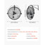 Ventilateur mural, ventilateur mural de 18 po avec protection IP44, 3 vitesses, longue distance de circulation d'air, angle de rotation réglable, puissant pour l'industrie, commercial, garage, atelier
