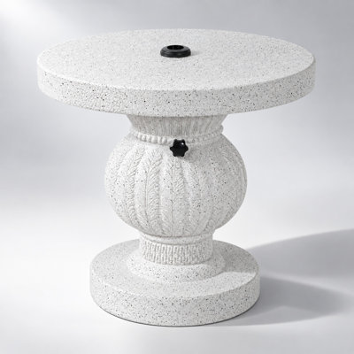Outdoor Umbrella Base with Tabletop Fillable Patio Umbrella Stand