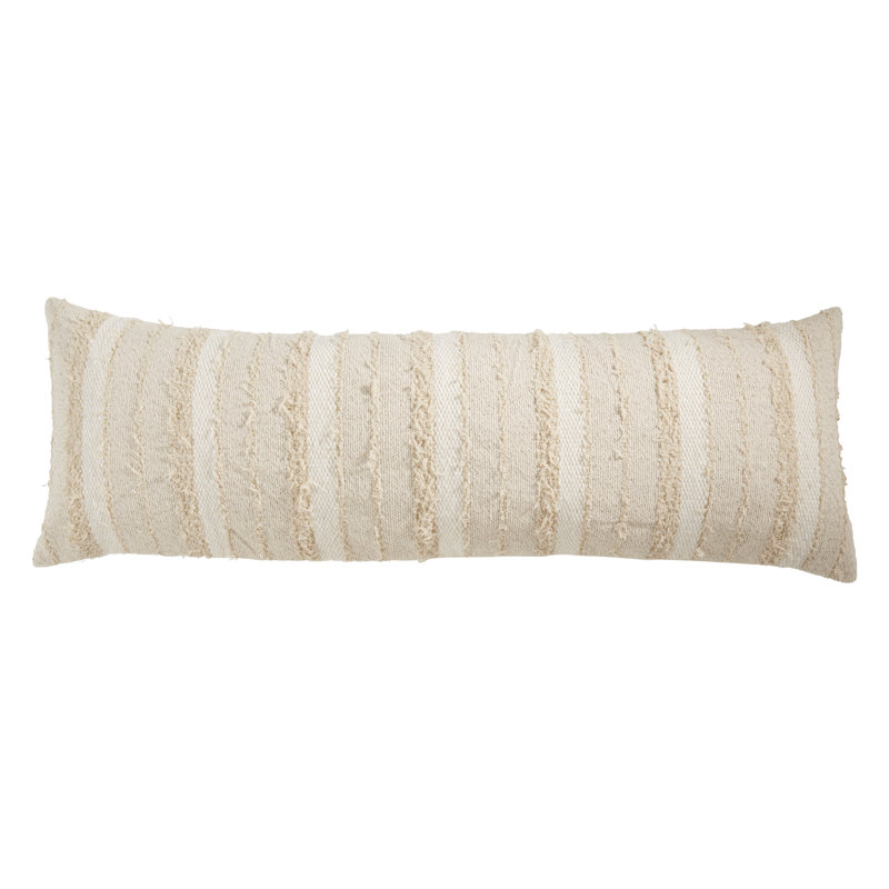 Amorette Collection Appliqued Cotton Throw Pillow, Polyester, 13"H x 40"W