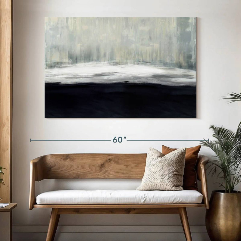 Avery White On Blue, 34" H x 51" W