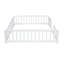 Lit de sol Montessori pour tout-petits, cadre en pin (blanc, Queen)-2003730775-2004145999