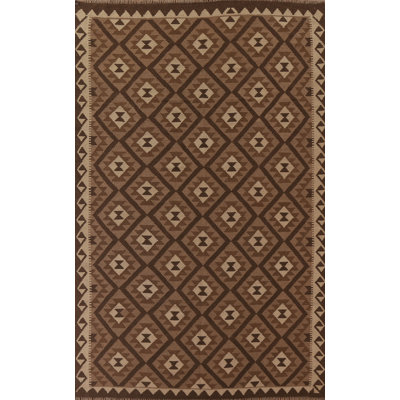 Tapis géométrique réversible kilim 7 x 10
