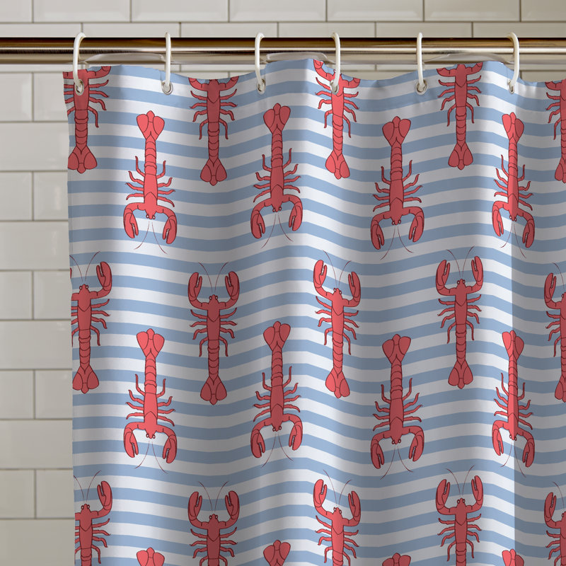 Lobster Shower Curtain Panel