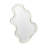 31.75"H Washed White Wood Frame Wavy Wall Mirror