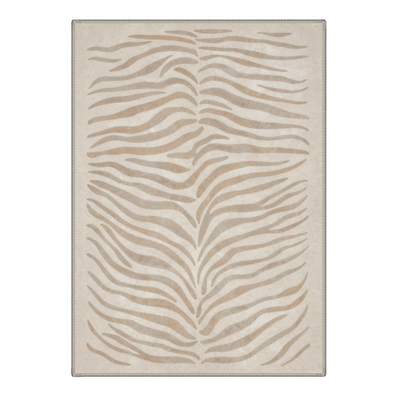 Tapis zébré moderne à motif zébré Albertslund, Rectangle 8' x 10'