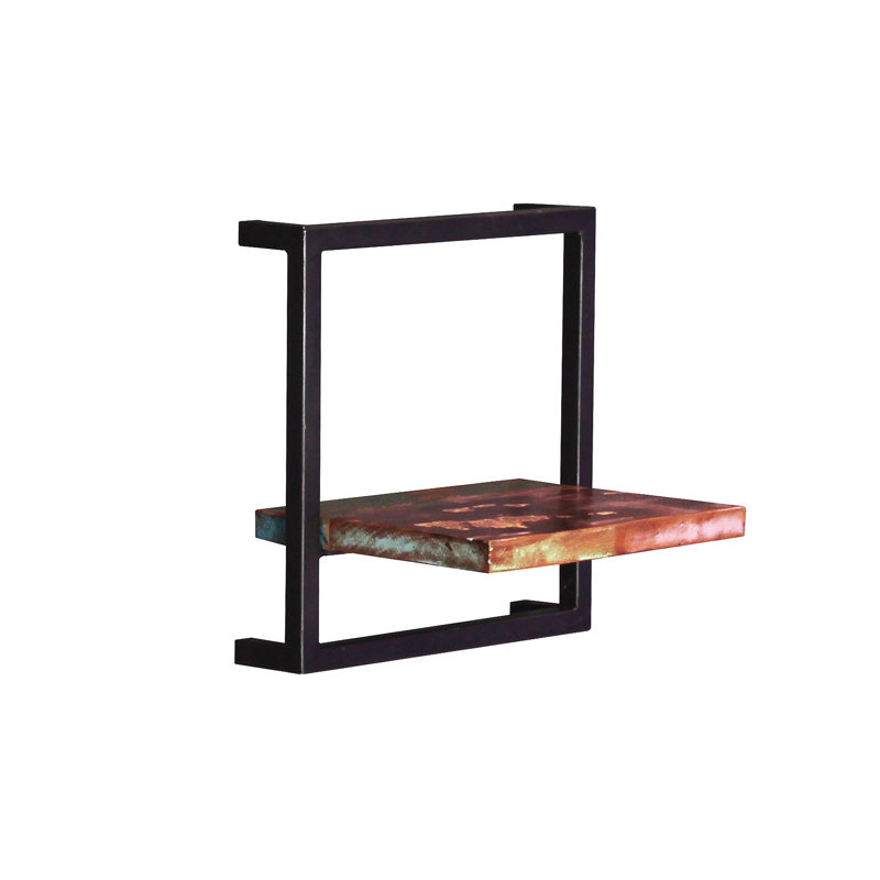 McSwain 7 Piece Bracket Shelf, Red/Brown/Black