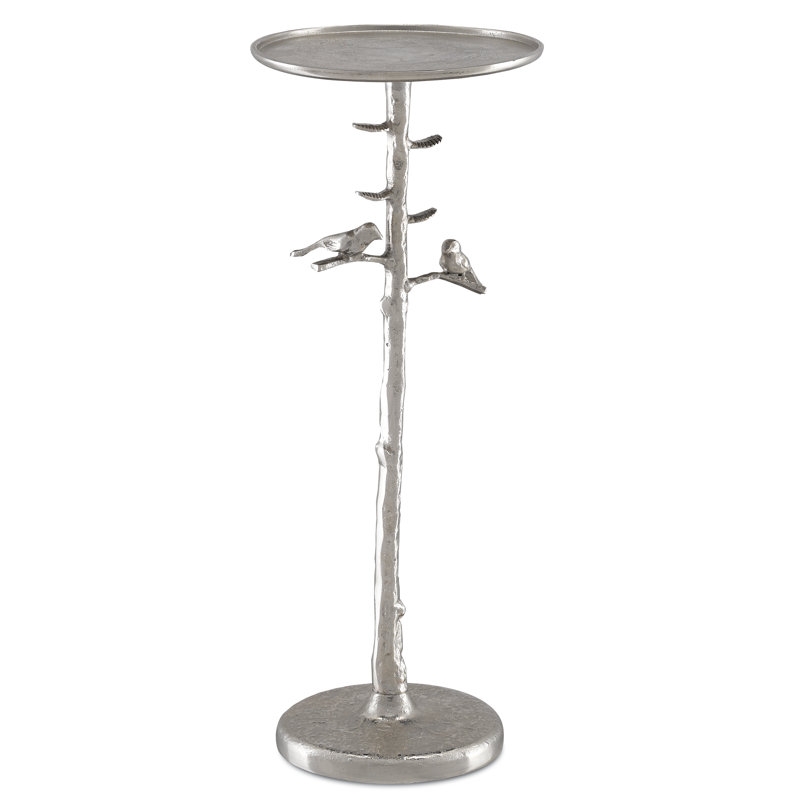 Piaf End Table, Polished Nickel