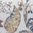 Motif floral bleu