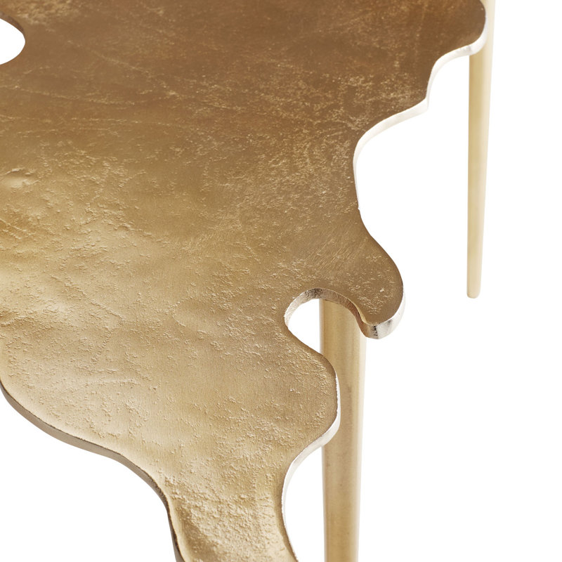 Atlas Coffee Table, 18" H x 42" L x 16" W, Aged Gold