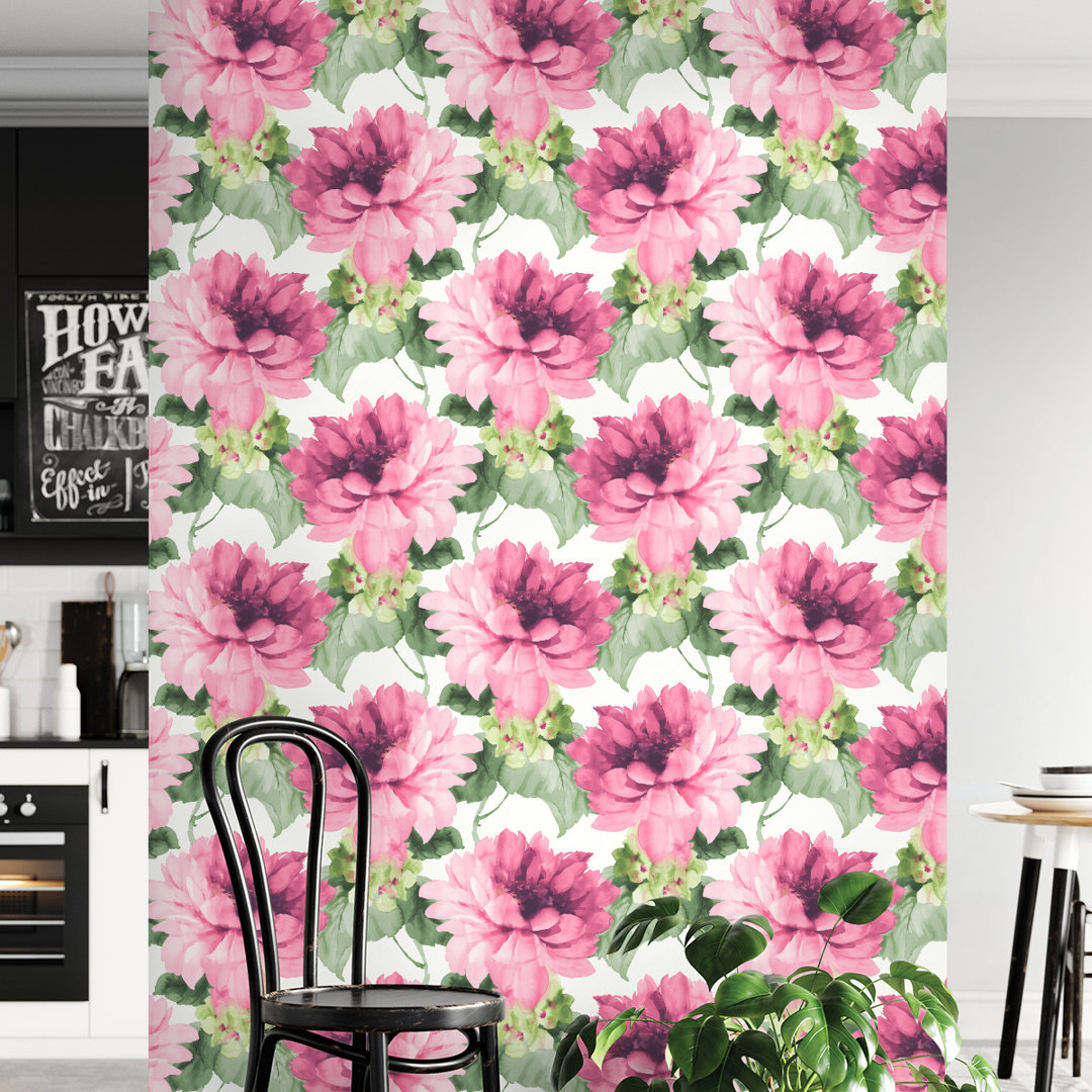 Peel & Stick Floral Roll Red Barrel Studio® 