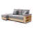 Convertible Sleeper Sofa Couch,Multifunctional Double Folding Sofa Bed,Storage Ottoman And Sofa Arm With  Box And Drawer, Drop Down Table With 2Cup Holders For Living Room,Apartment,Office,Grey