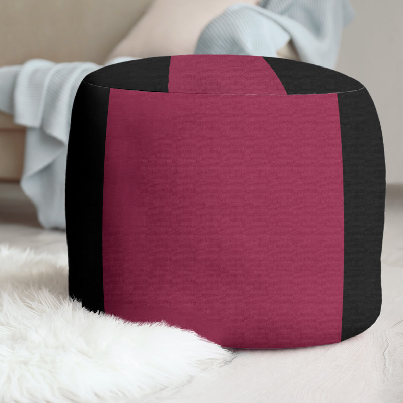 repose-pieds rond 20,5", Black/Maroon/Black