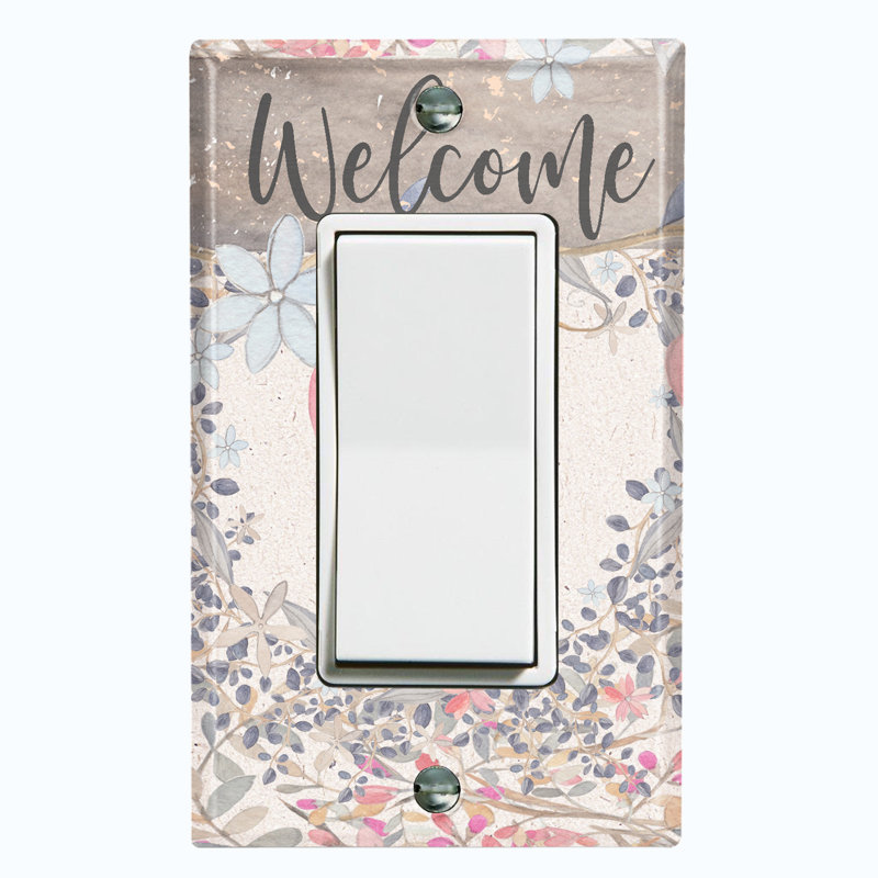 Plaque murale berçante Welcome Flower Love Heart