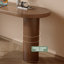 Light-walnut Half-circle Solid Wood desk-1403273733