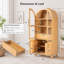 Grand garde-manger arqué avec tablettes de porte, tiroirs et tablettes-1639845059